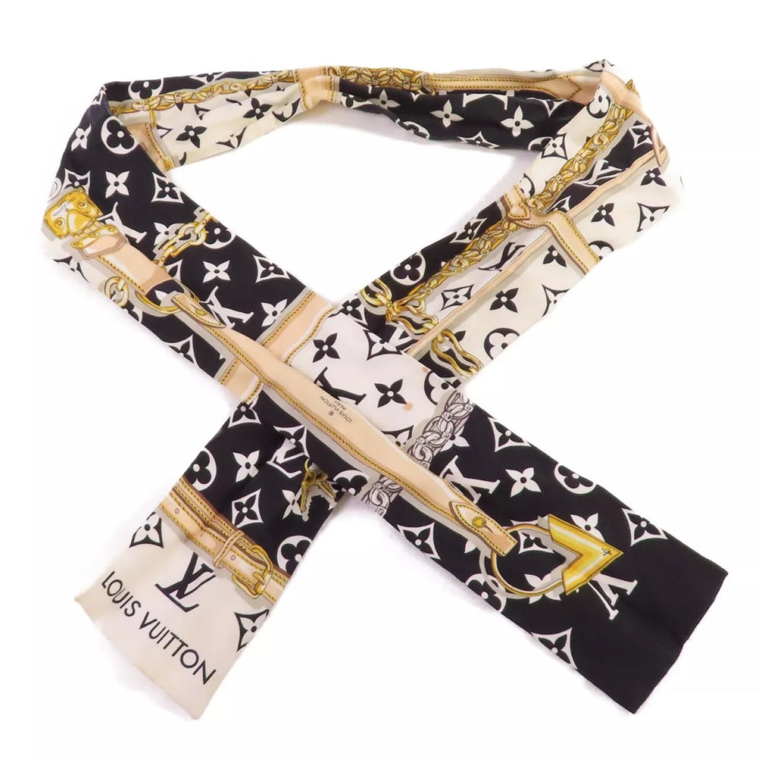 LOUIS VUITTON Bandeau Confidential Scarf Silk